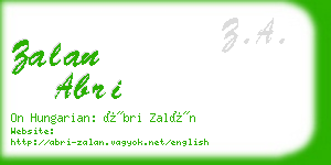 zalan abri business card